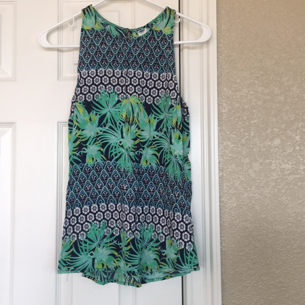 Old Navy Boho Palm Tank Top